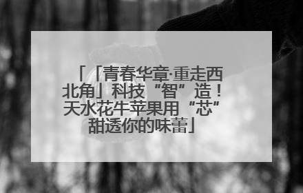 「青春华章·重走西北角」科技“智”造！天水花牛苹果用“芯”甜透你的味蕾